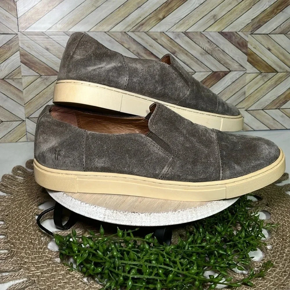Frye Gemma Cap Suede Loafer 8 Fall Casual Leather Brown Tan Minimalist‎